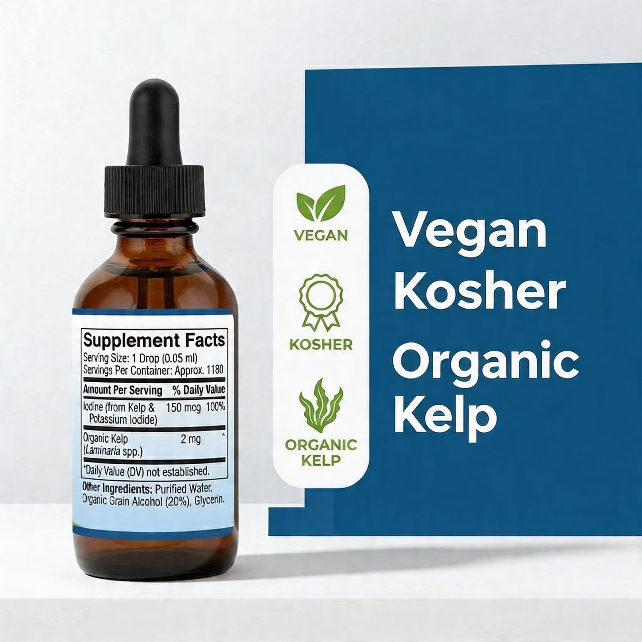Pure Mountain Botanicals etiqueta con lista de ingredientes y sellos de calidad