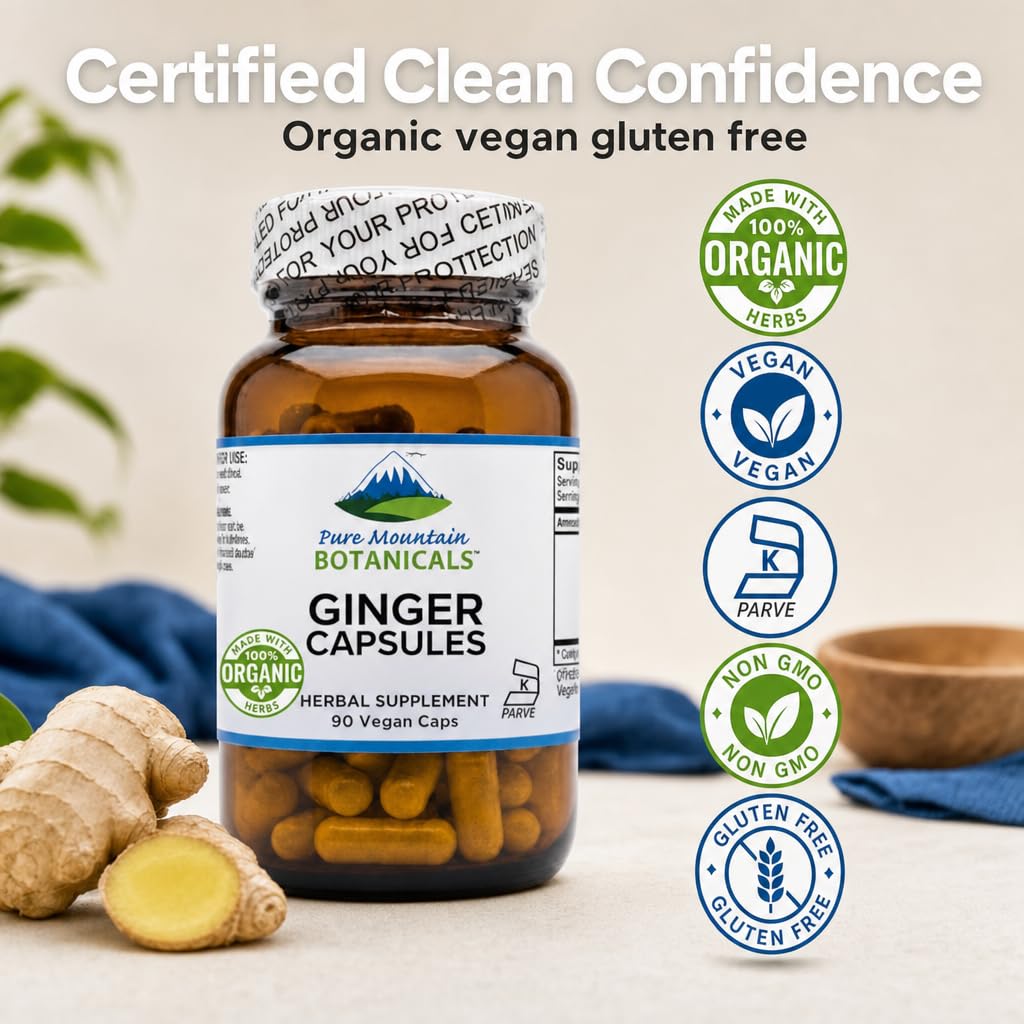 Pure Mountain Botanicals etiqueta nutricional legible que indica 1000 mg por dosis