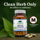 Pure Mountain Botanicals hojas de ortiga secas demostrando origen botánico orgánico