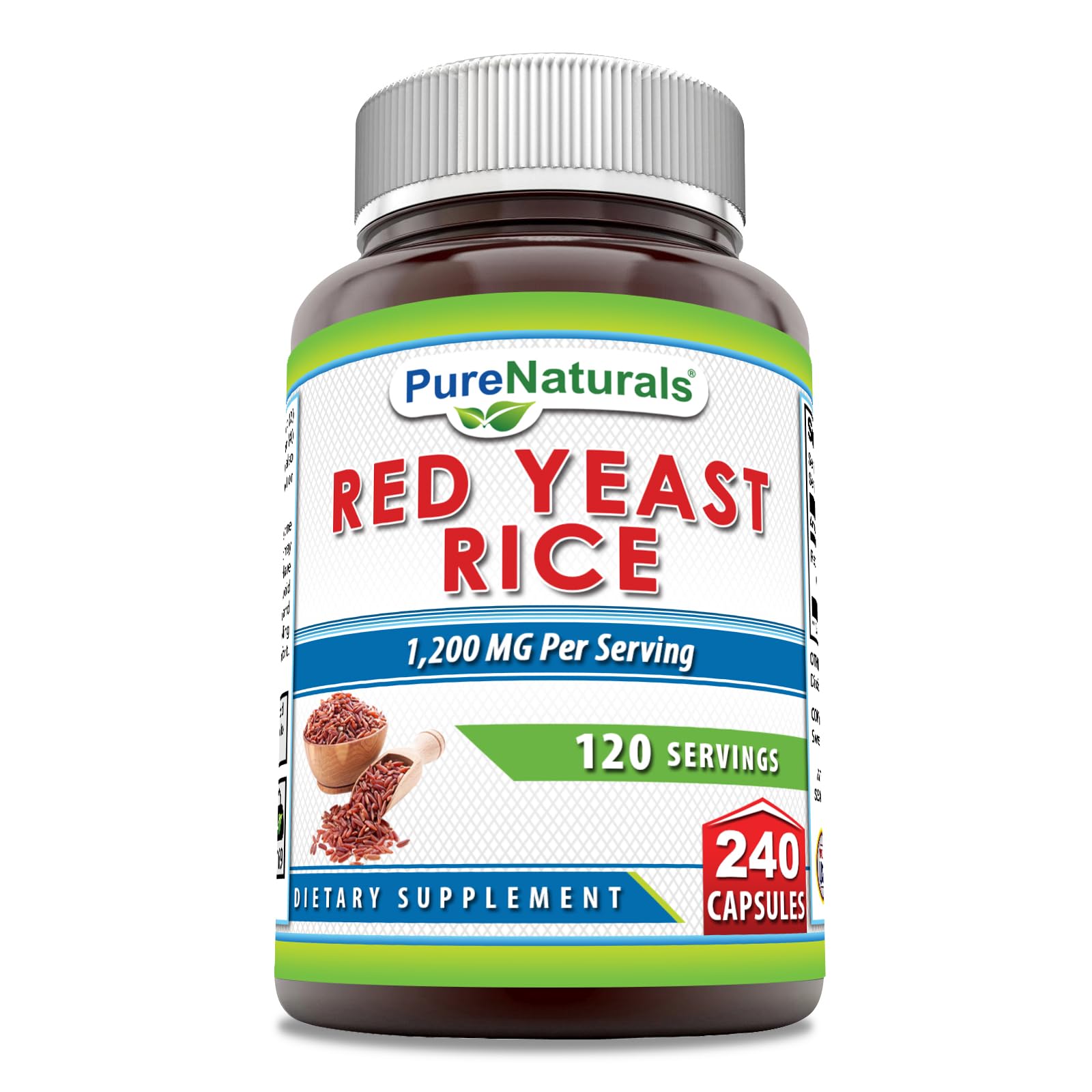 Pure Naturals frasco delantero mostrando etiqueta clara y beneficios