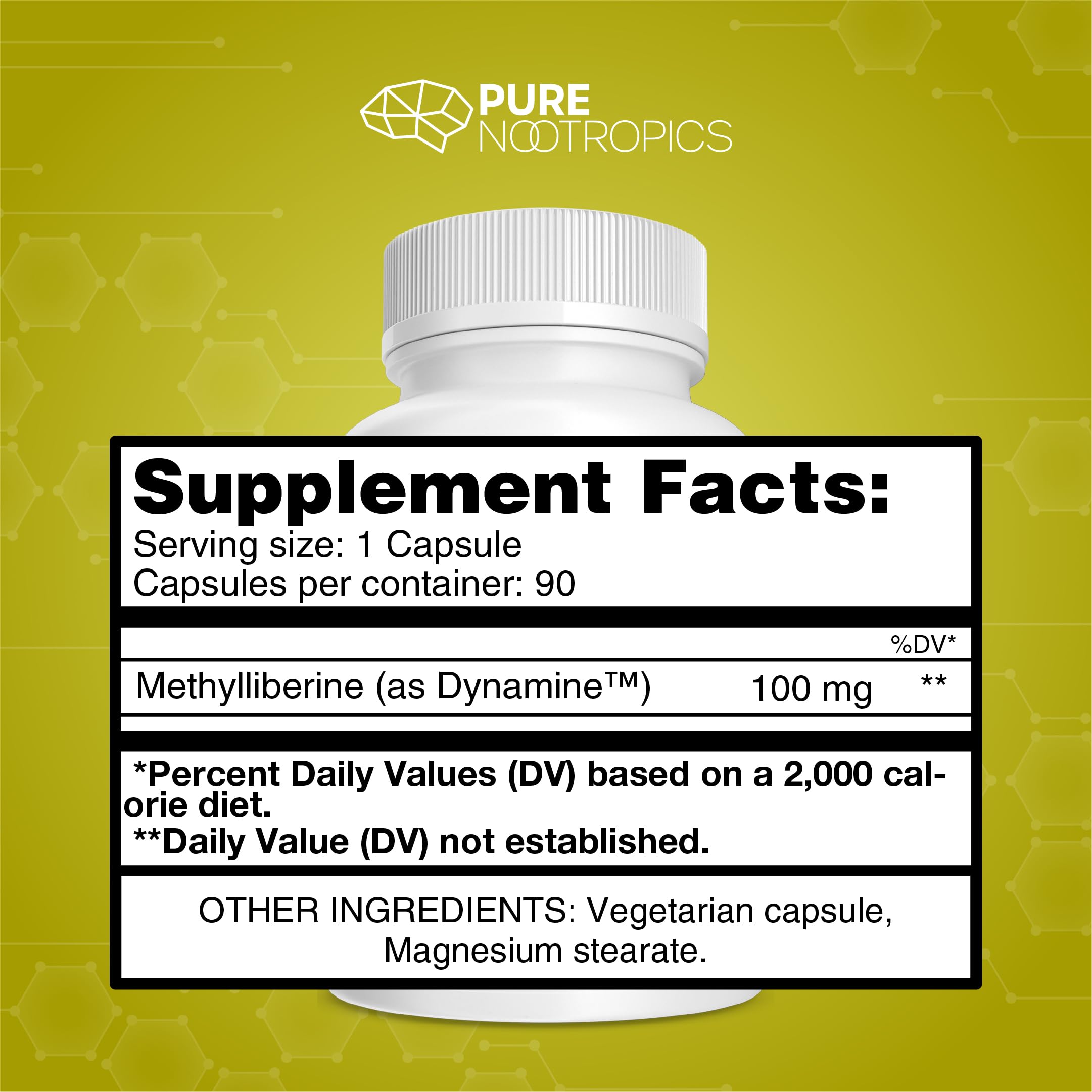 Pure Nootropics cápsula detalle que muestra textura y calidad