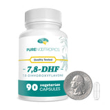 Pure Nootropics frasco frontal 7,8-DHF mostrando etiqueta clara y dosis