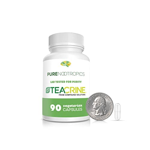 Pure Nootropics frasco frente mostrando etiqueta y beneficio energía controlada
