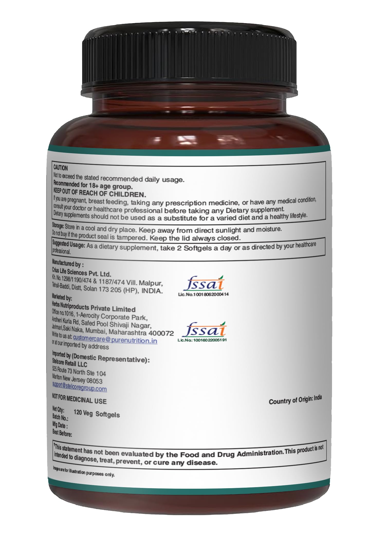 PURE NUTRITION persona tomando cápsula junto a comida para mejor absorción