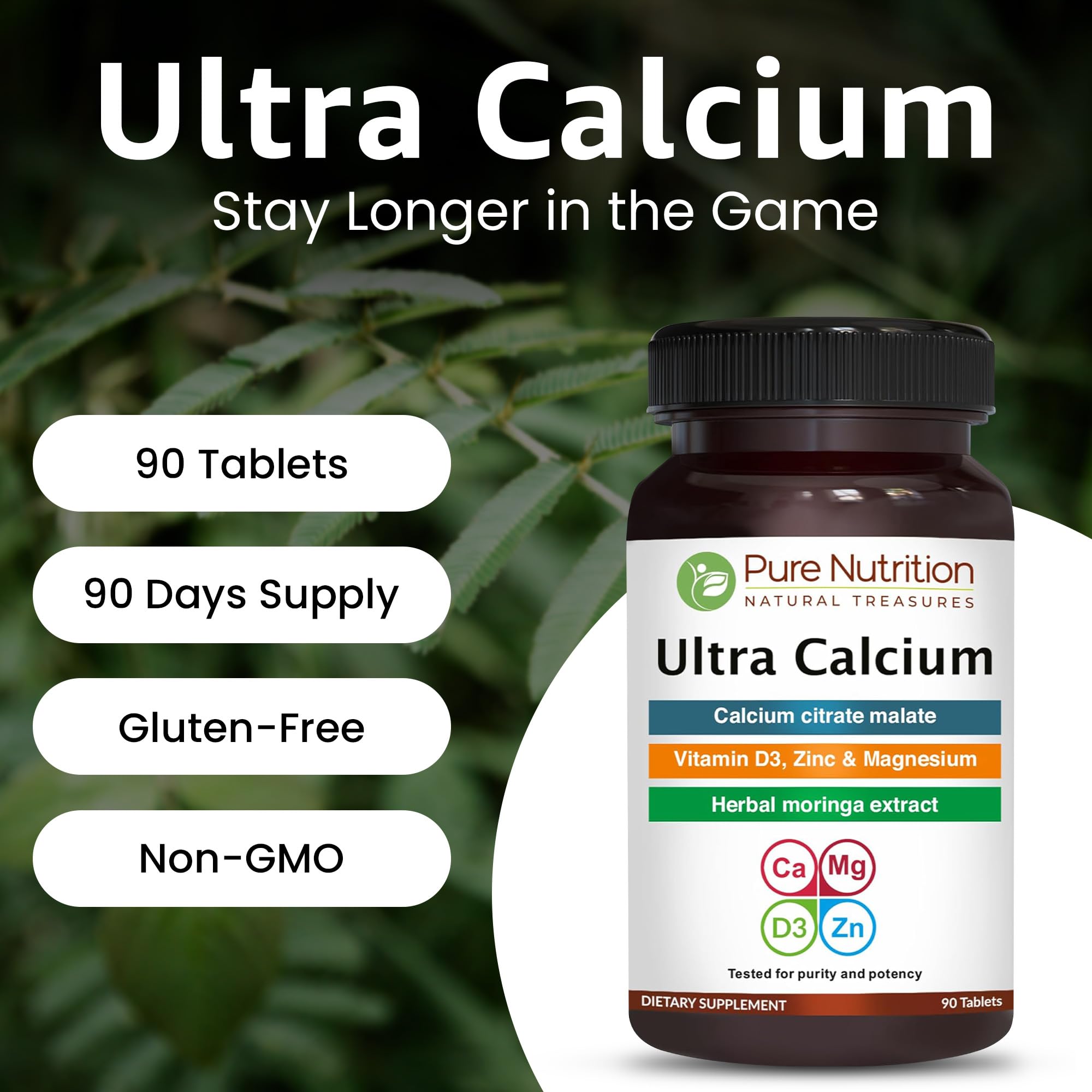 Pure Nutrition dos frascos de 90 tabletas mostrando el pack combinado