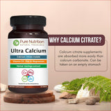 Pure Nutrition etiqueta nutricional con ingredientes y dosis visibles