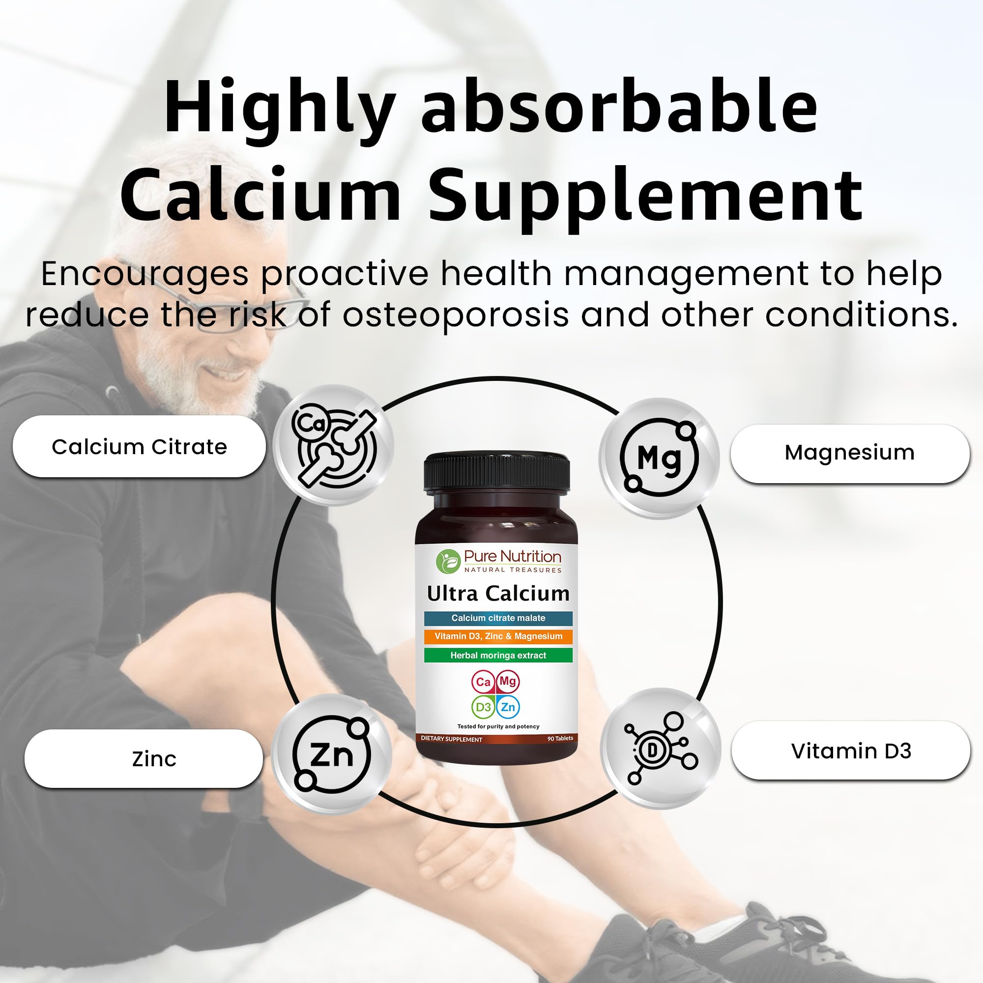 Pure Nutrition superficie de la tableta enfocada para apreciar acabado