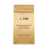 PURE ORIGINAL INGREDIENTS envase frontal de Boswellia Serrata 8oz, presentación clara y pura