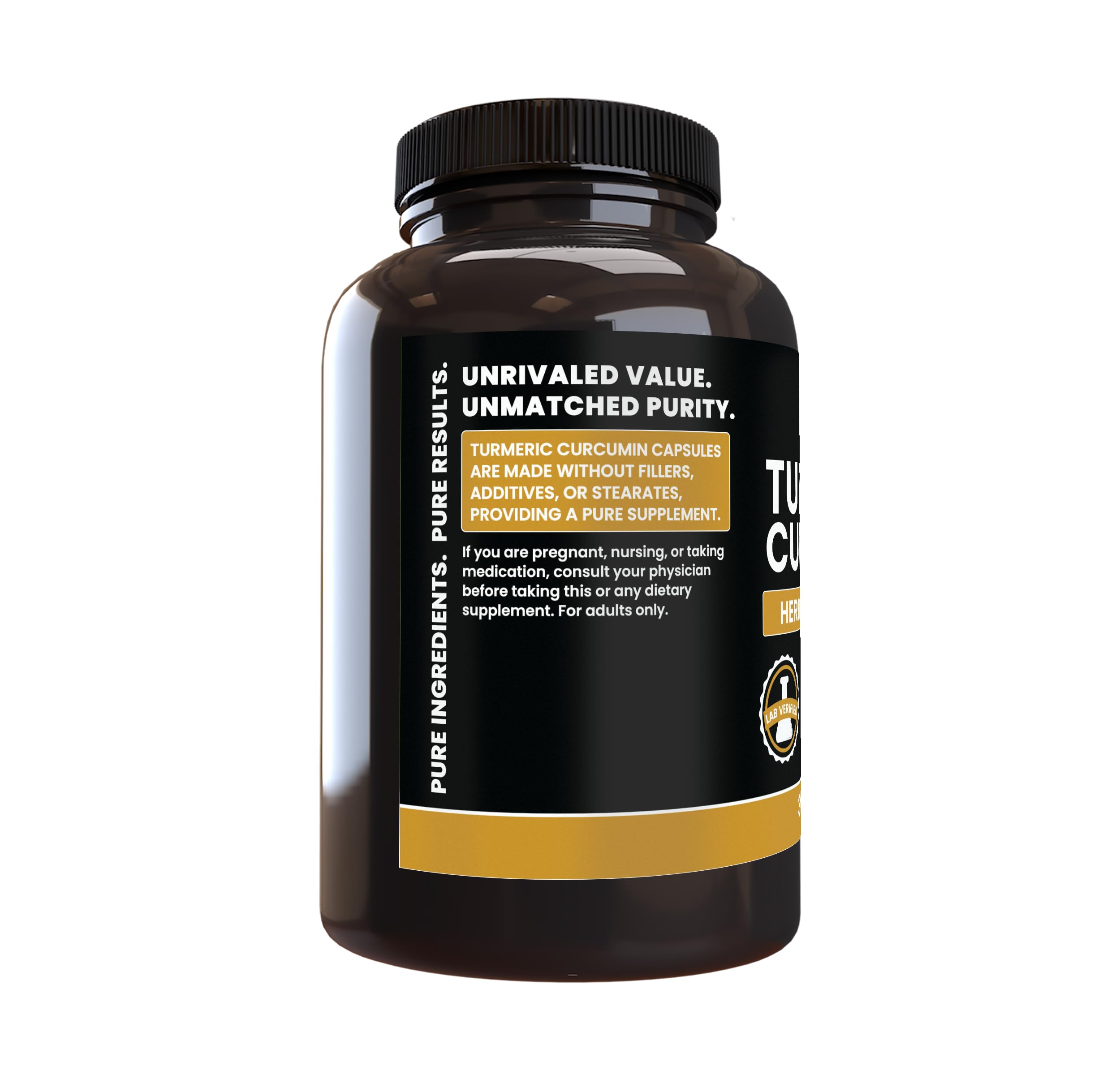 PURE ORIGINAL INGREDIENTS cápsulas en mano comparando tamaño para dosificación
