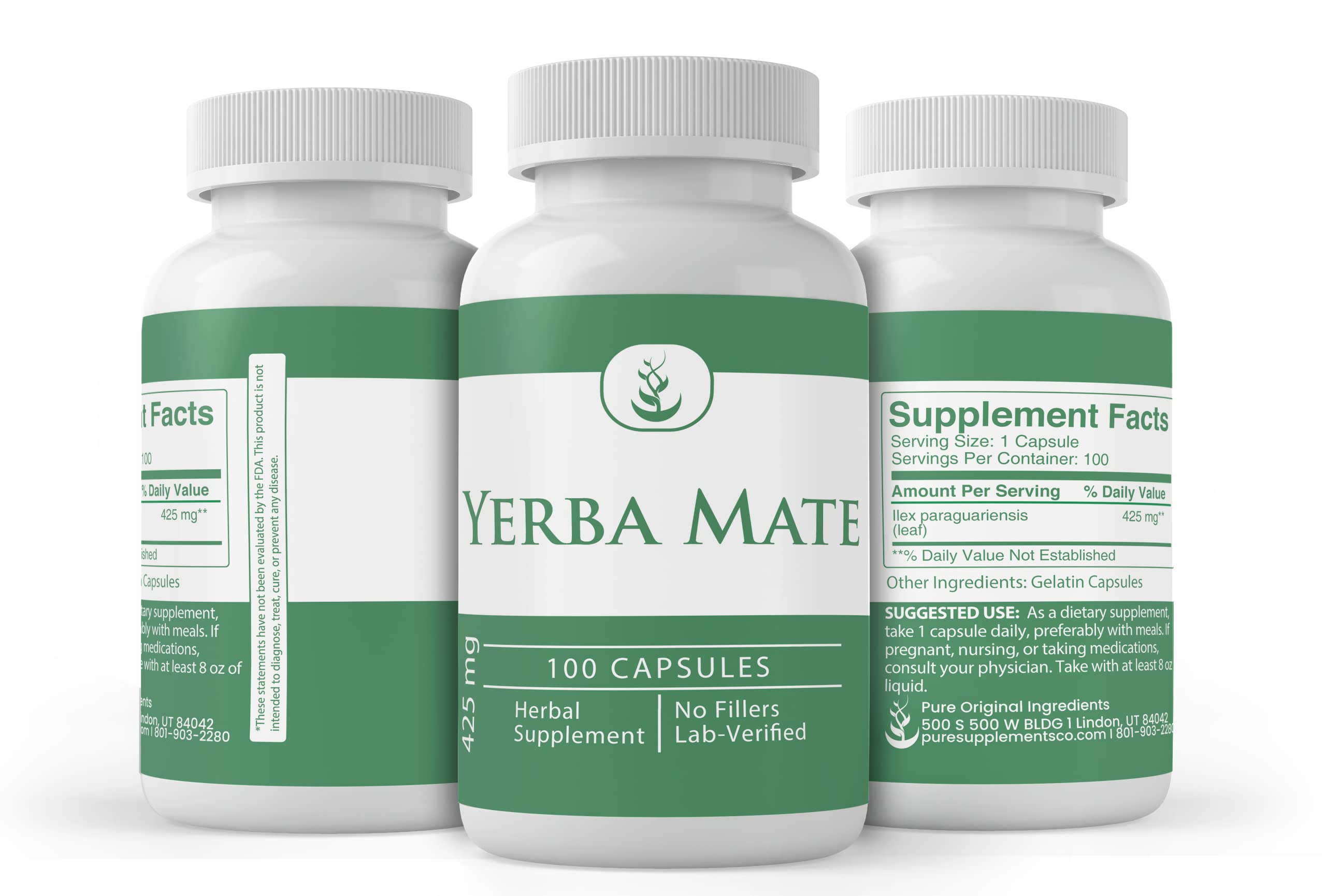 PURE ORIGINAL INGREDIENTS cápsulas en mano para uso cómodo y portátil