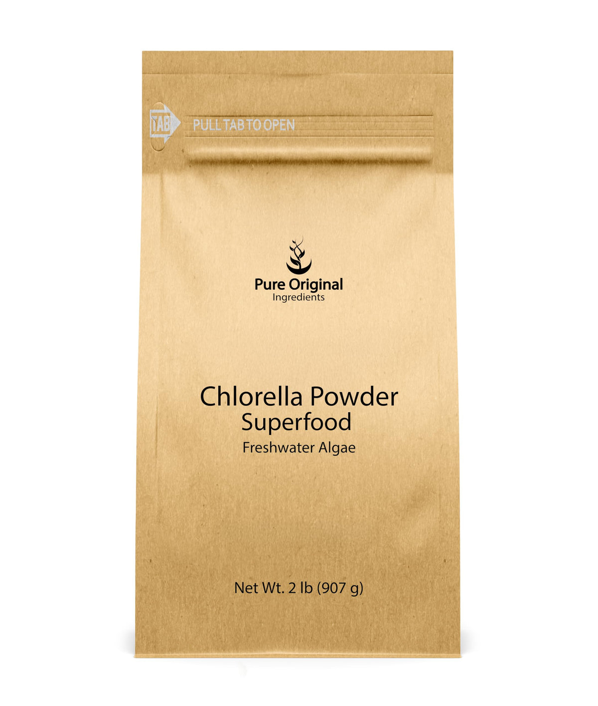 PURE ORIGINAL INGREDIENTS empaque frontal mostrando polvo puro y tamaño 2 lb