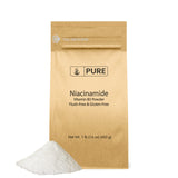 PURE ORIGINAL INGREDIENTS envase frontal de niacinamida mostrando etiqueta y pureza