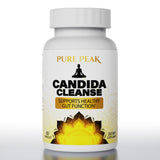 Pure Peak frente del envase mostrando 60 cápsulas y beneficios de apoyo intestinal