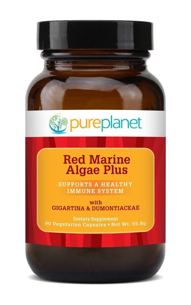 Pure Planet frasco frontal con cápsulas veganas, muestra aporte marino y conveniencia
