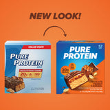 Pure Protein barra abierta mostrando capas y sabor indulgente