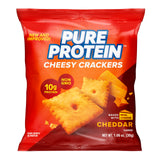 Pure Protein empaque frontal mostrando 12 paquetes, ideal para almacenamiento