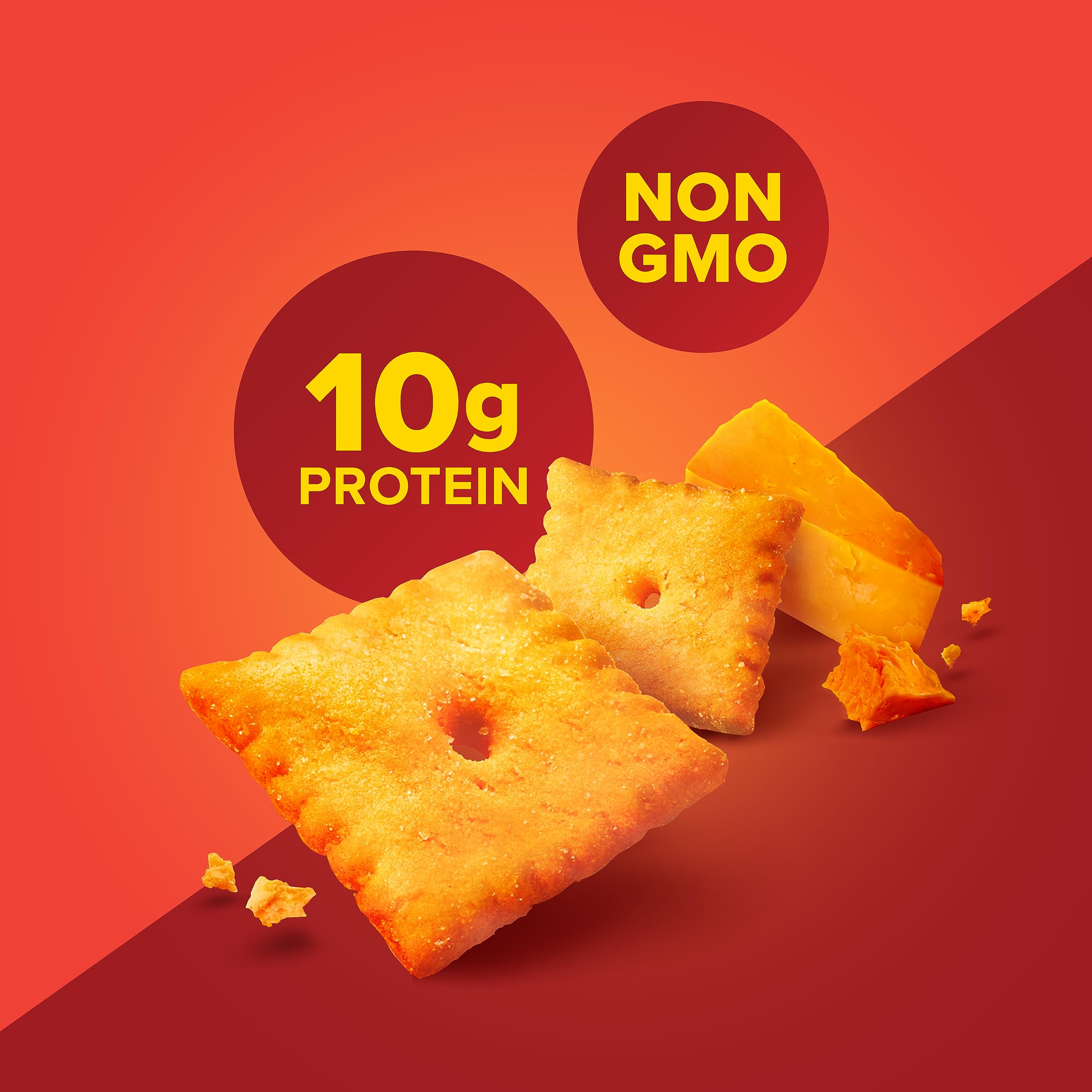 Pure Protein manos sosteniendo un paquete individual, práctico para llevar