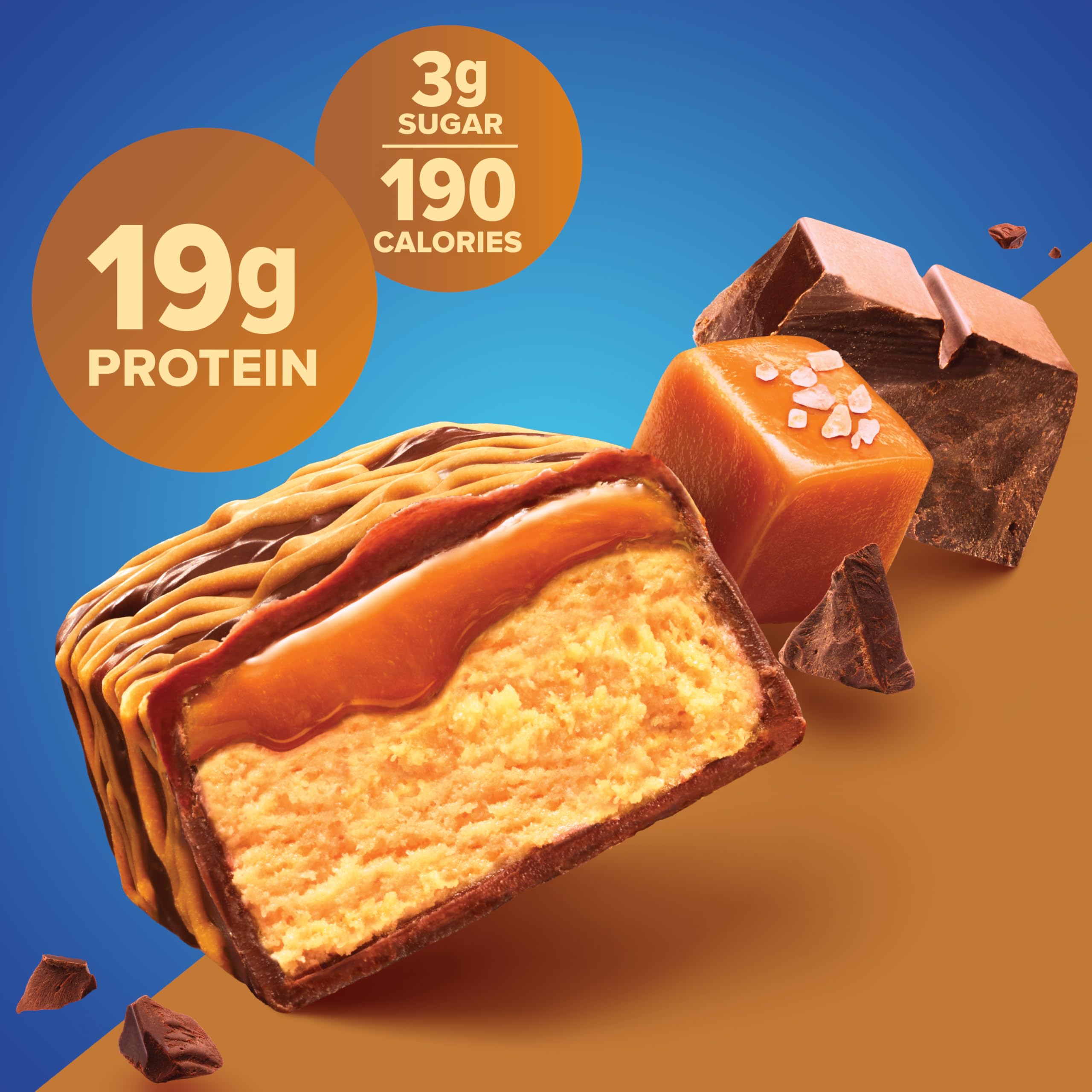 Pure Protein comparación de tamaño con teléfono para referencia de porción