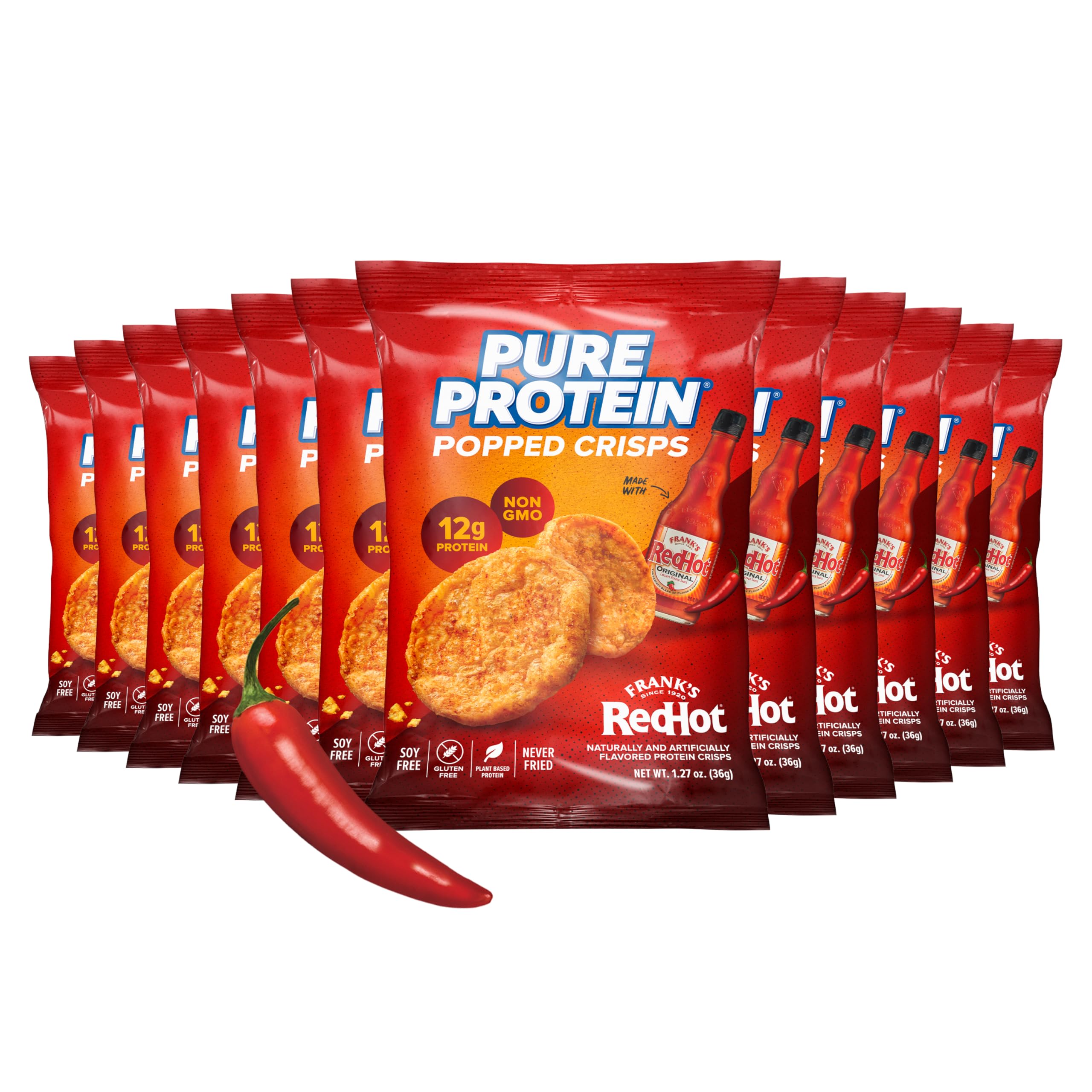 Pure Protein snack servido en mesa con bebida, ejemplo de uso y disfrute social