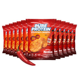 Pure Protein snack servido en mesa con bebida, ejemplo de uso y disfrute social