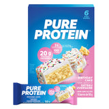 Pure Protein frente del empaque mostrando caja y conveniencia