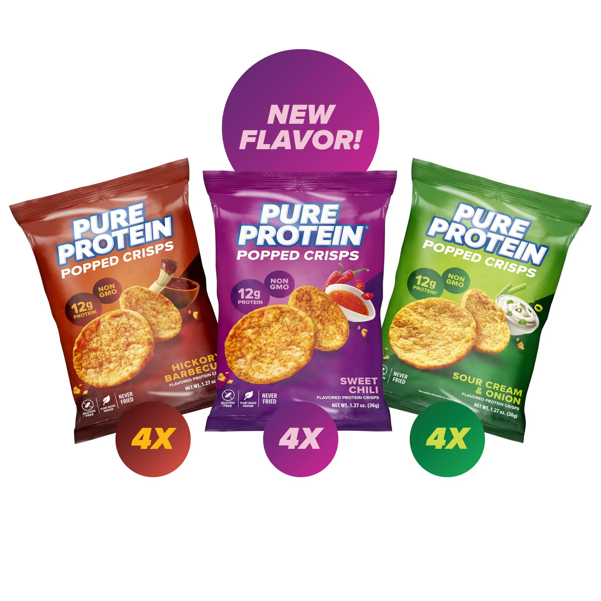 Pure Protein frente del empaque mostrando variedad y conveniencia