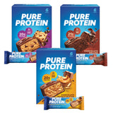 Pure Protein empaque frontal mostrando el surtido y conveniencia