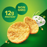 Pure Protein bolsa abierta con crisps visibles y crujido ligero