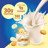 Pure Protein detalle cremoso del batido que resalta textura apetitosa