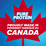 Pure Protein textura de la barra cercana revela capa y mordida apetitosa