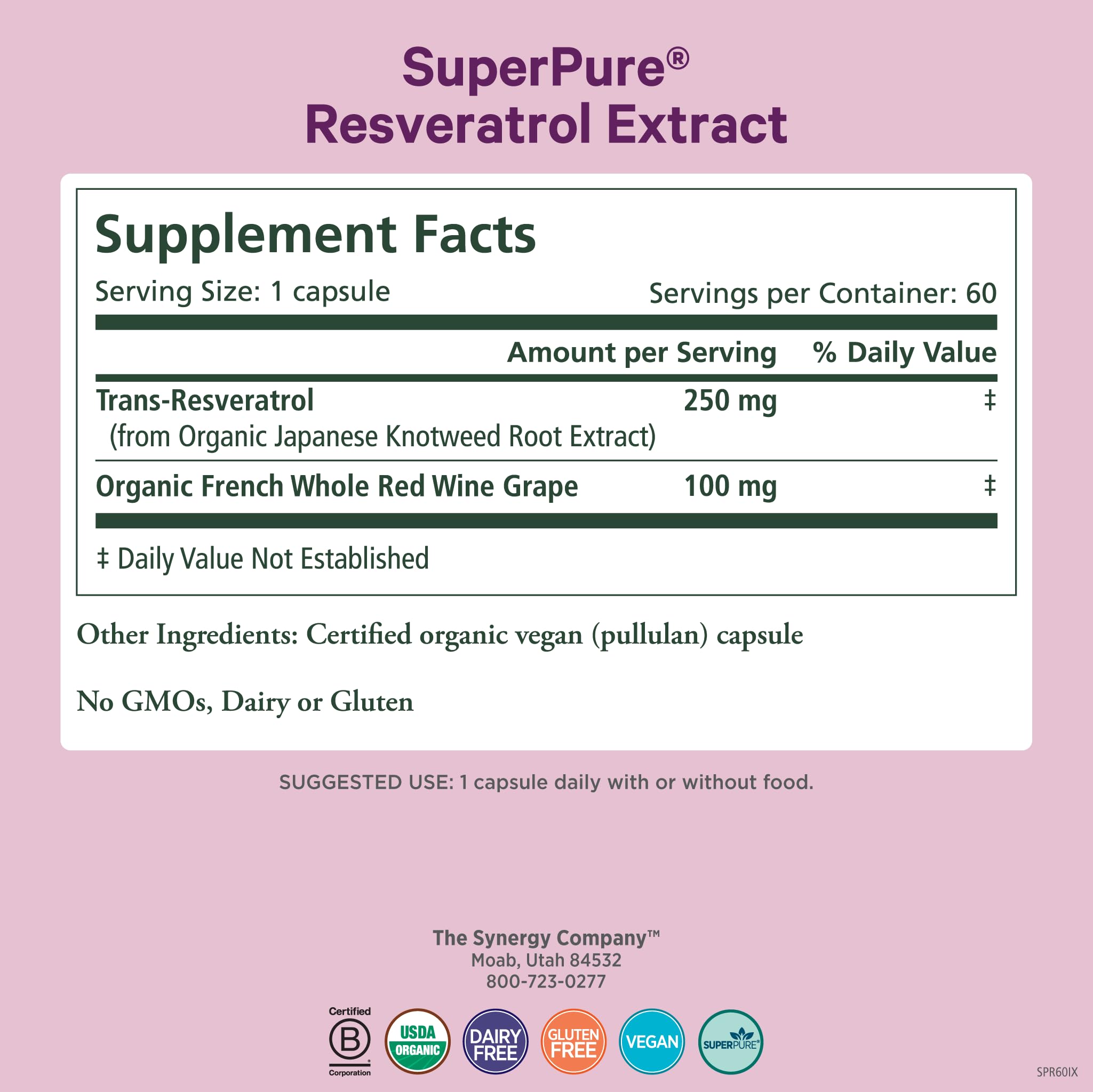 PURE SYNERGY cápsula abierta detalle de textura y formulación