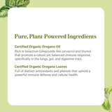 PURE SYNERGY etiqueta con sellos orgánico y Non-GMO, certificaciones claras