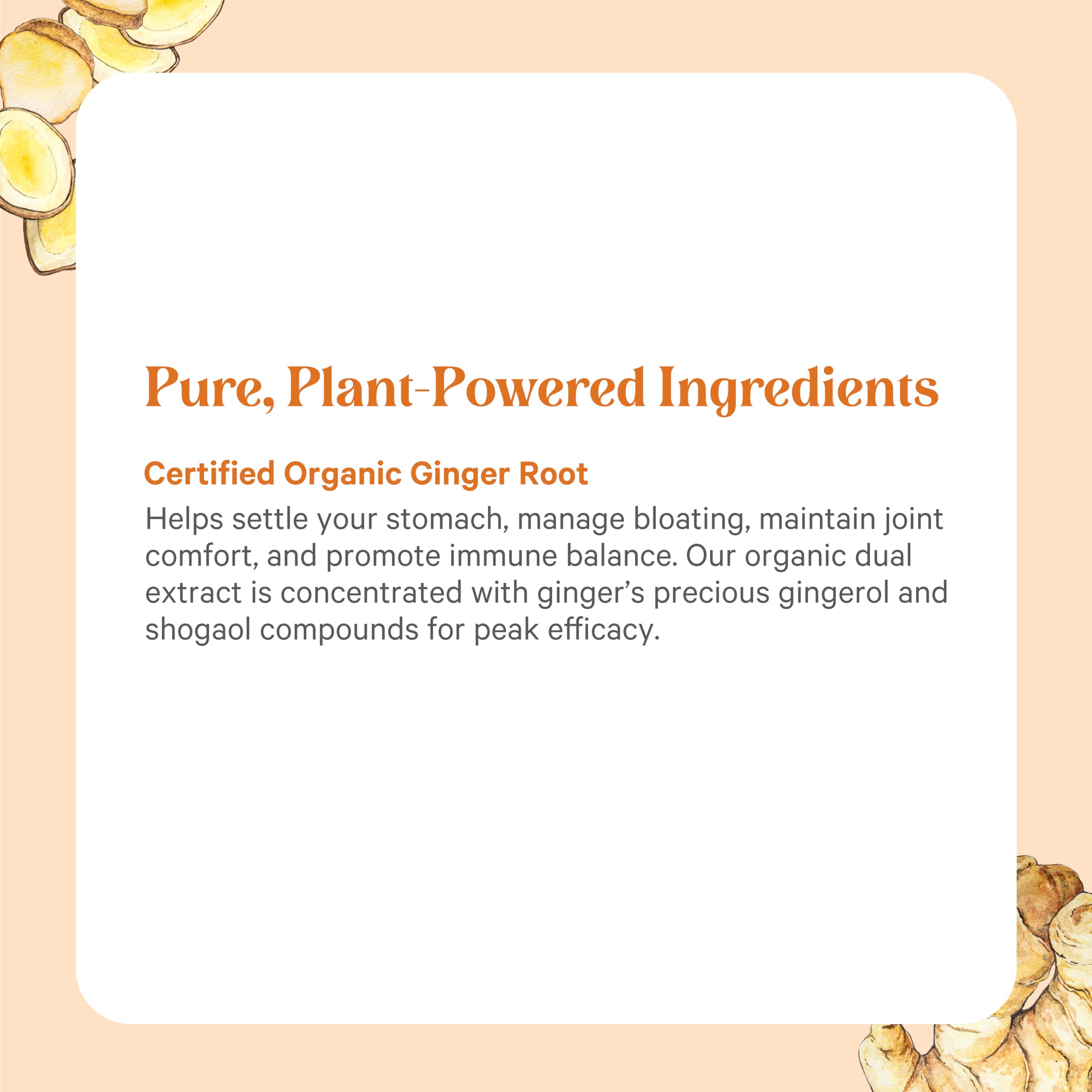 PURE SYNERGY etiqueta con sellos orgánico, vegano y sin gluten visibles