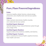 PURE SYNERGY etiqueta con lista de ingredientes y certificaciones claras