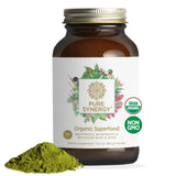 PURE SYNERGY frente del empaque que muestra el producto y sus beneficios