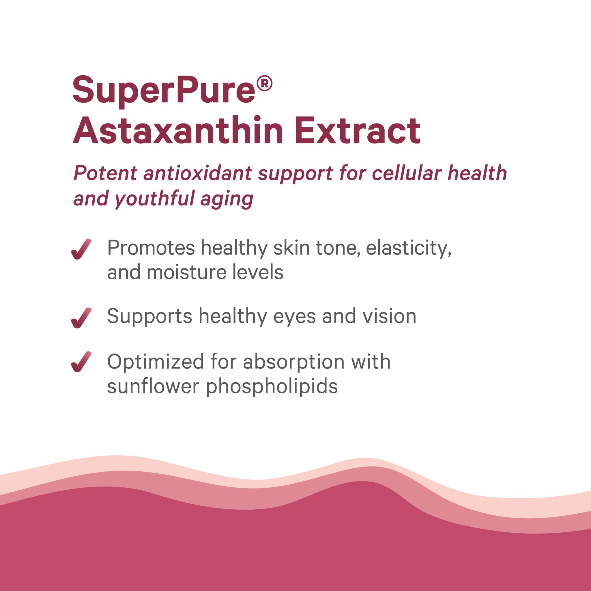 PURE SYNERGY lecitina de girasol junto a ingredientes, mejora absorción de astaxantina