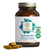 PURE SYNERGY frasco frontal mostrando el multivitamínico y beneficios
