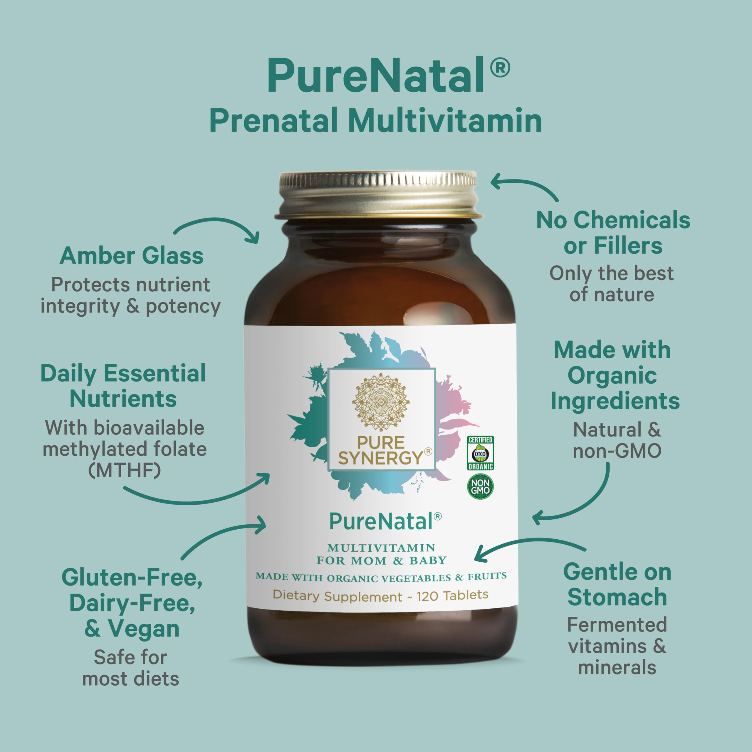 PURE SYNERGY ingredientes orgánicos brotes y bayas, origen natural