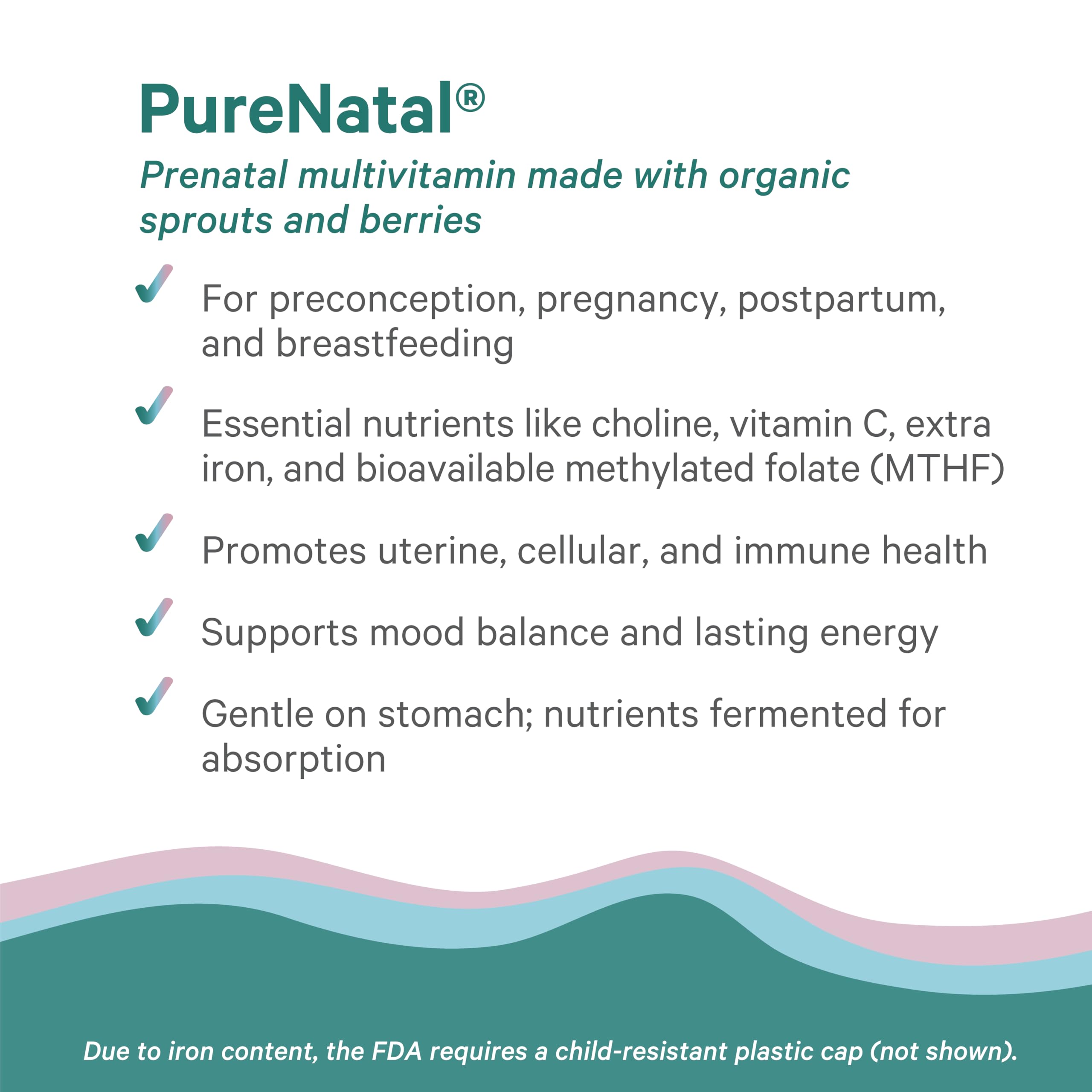PURE SYNERGY tableta en mano, tamaño y dosis práctica