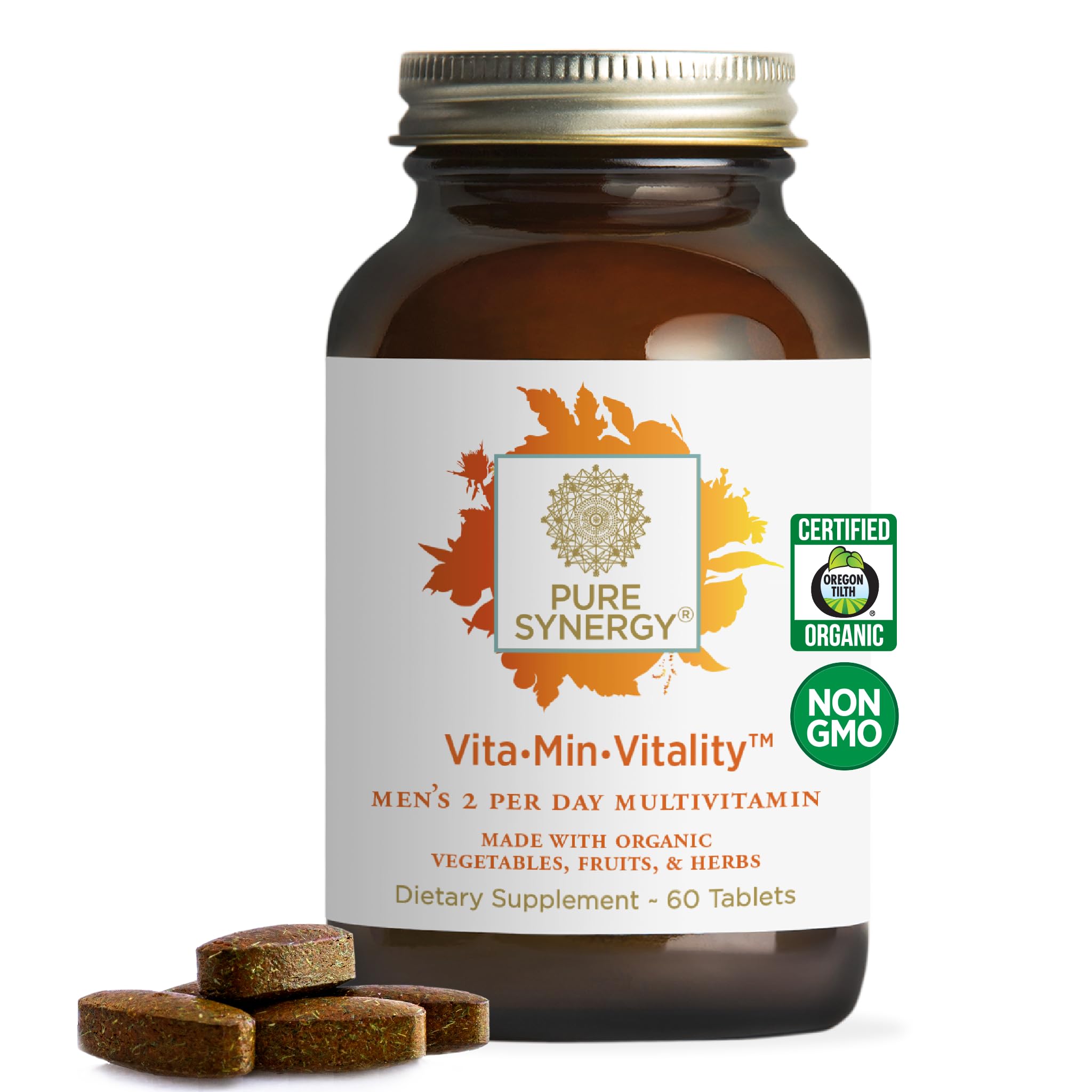 PURE SYNERGY bote frontal mostrando etiqueta y ventaja nutritiva
