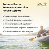 Pure TheraPro Rx etiqueta nutricional legible con información de boro