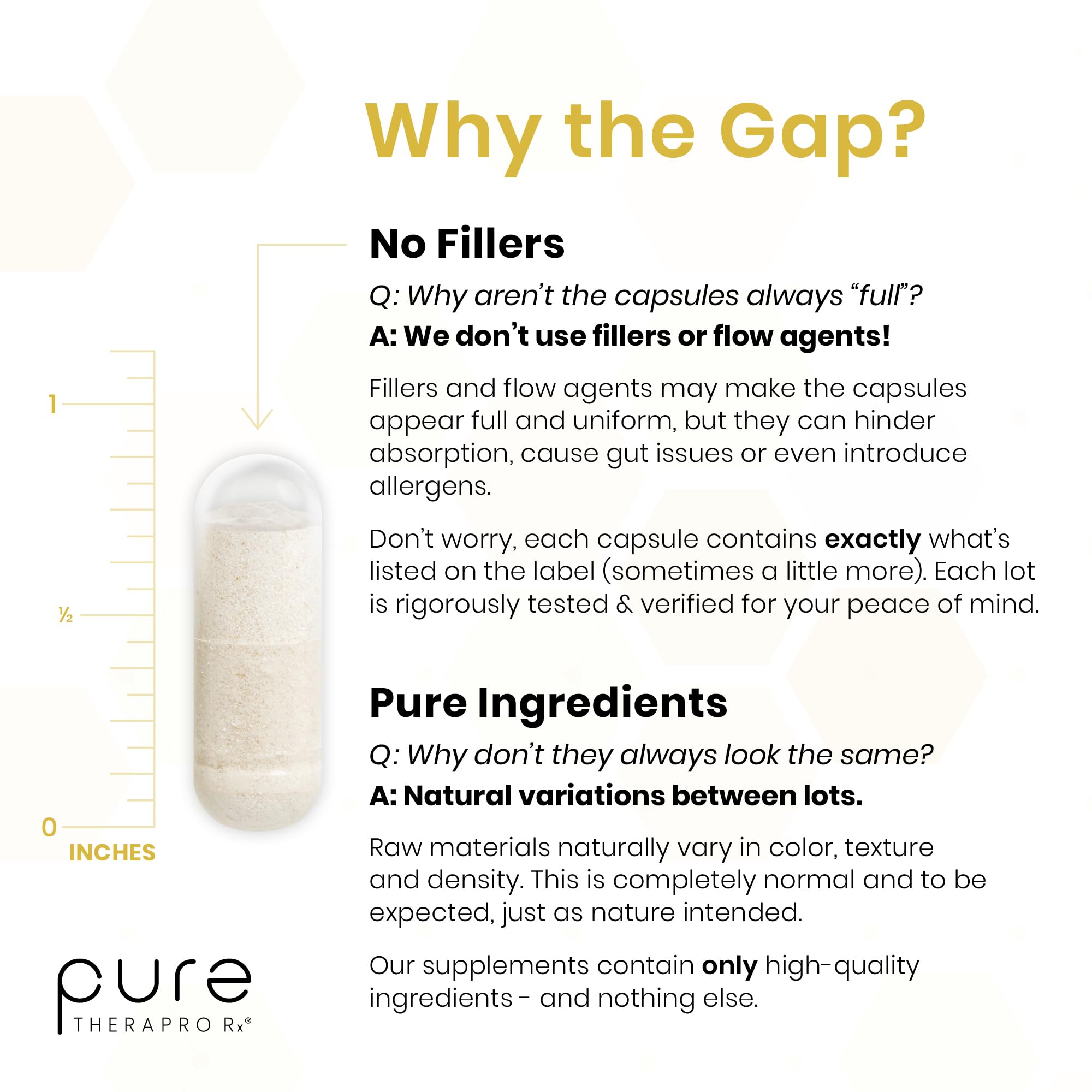Pure Therapro Rx caja abierta con cápsulas muestra contenido interior