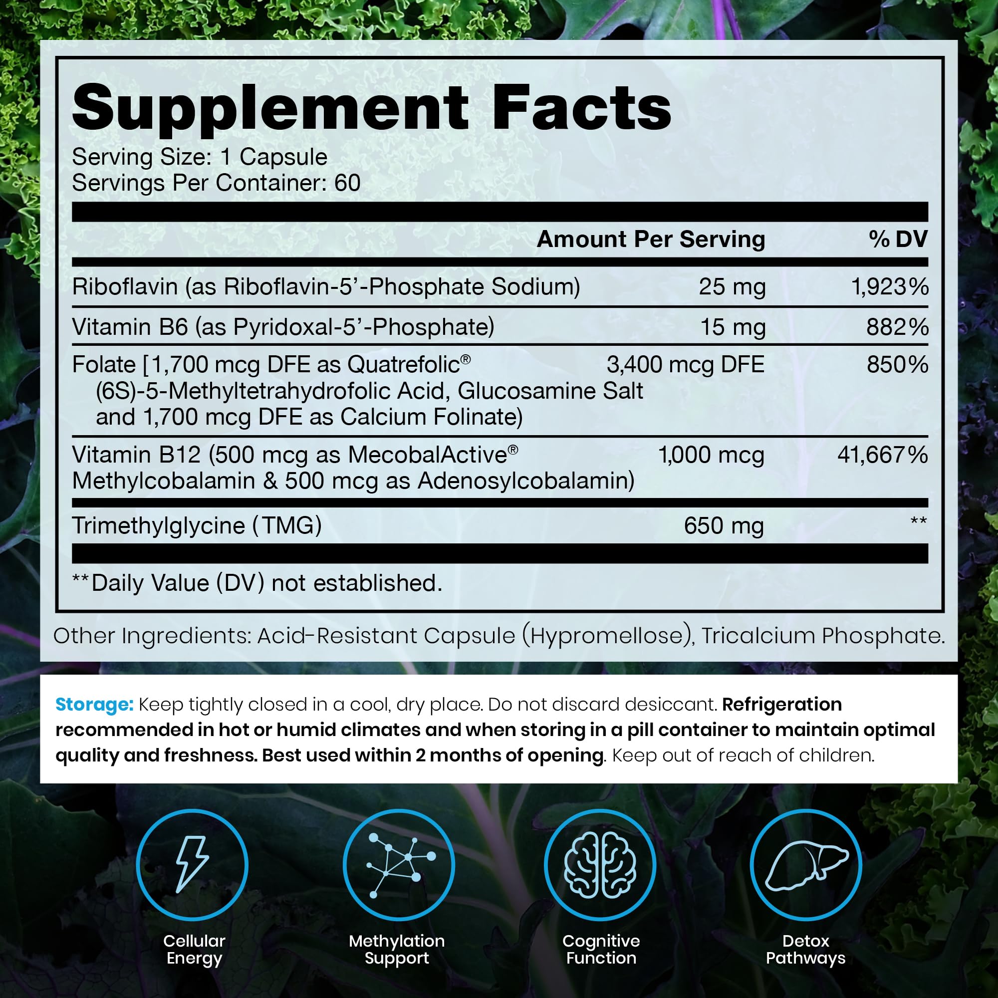 Pure Therapro Rx cápsula abierta detalle de contenido, formulación metilada visible