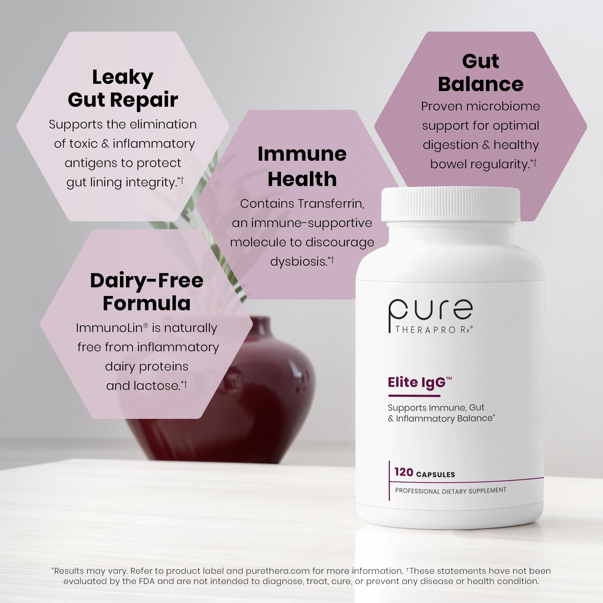 Pure TheraPro Rx cápsulas en mano demostrando tamaño y facilidad de ingestión