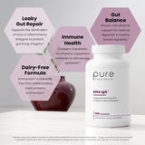 Pure TheraPro Rx cápsulas en mano demostrando tamaño y facilidad de ingestión