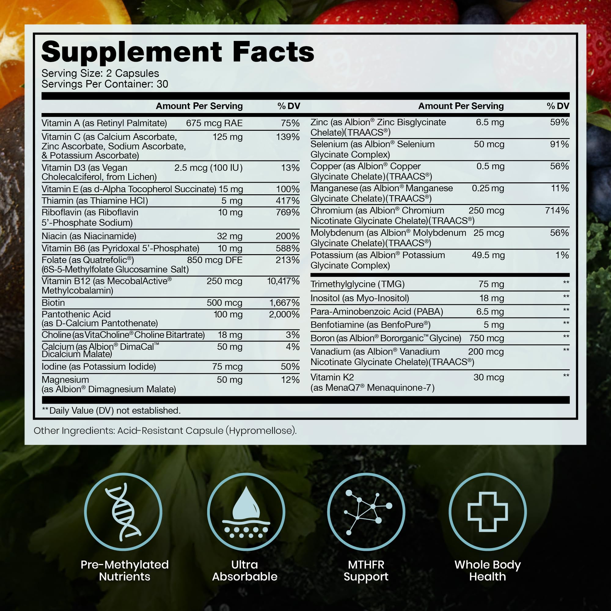 Pure Therapro Rx cápsulas en mano para visualizar tamaño y facilidad de uso