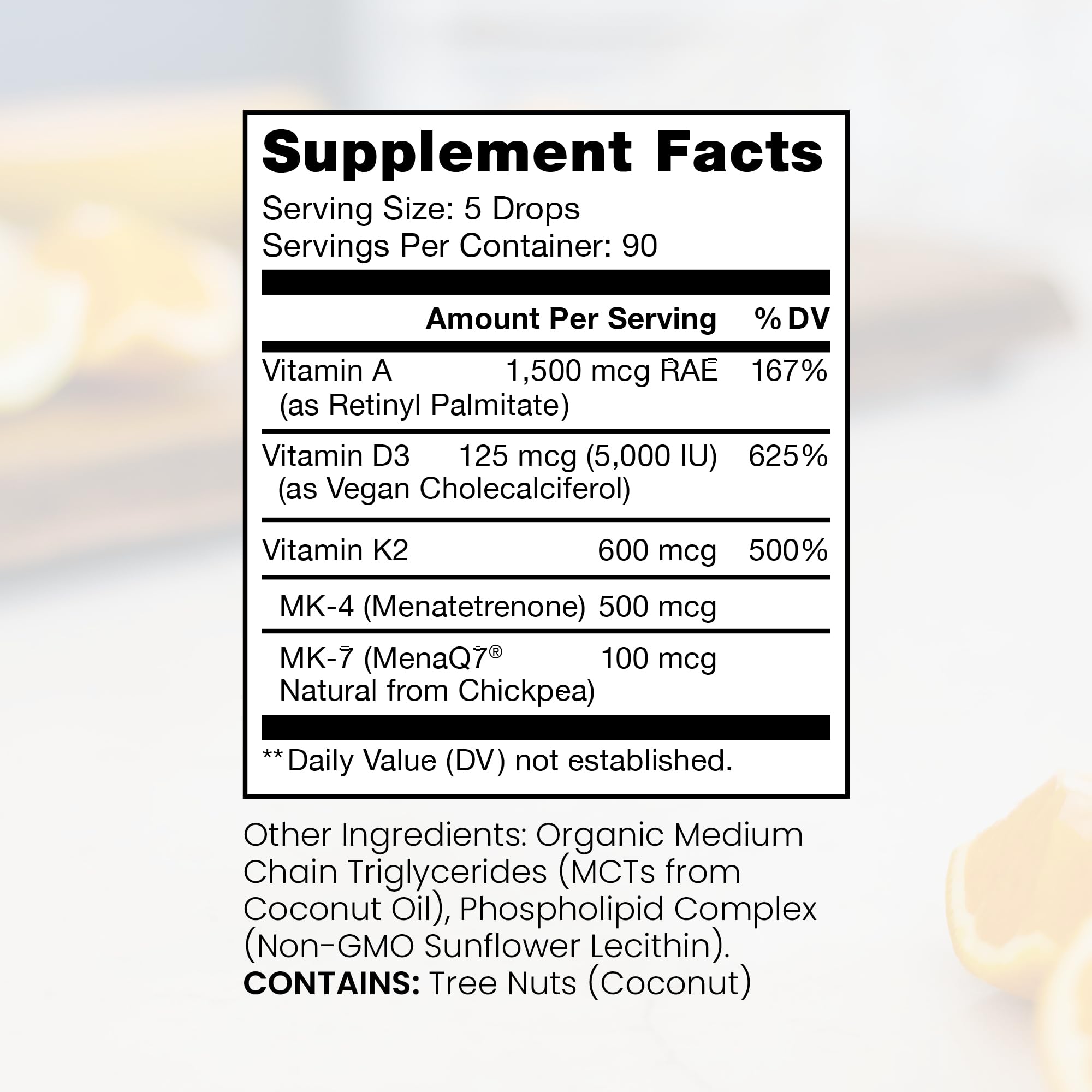 Pure Therapro Rx etiqueta detalle con información de ingredientes y dosificación