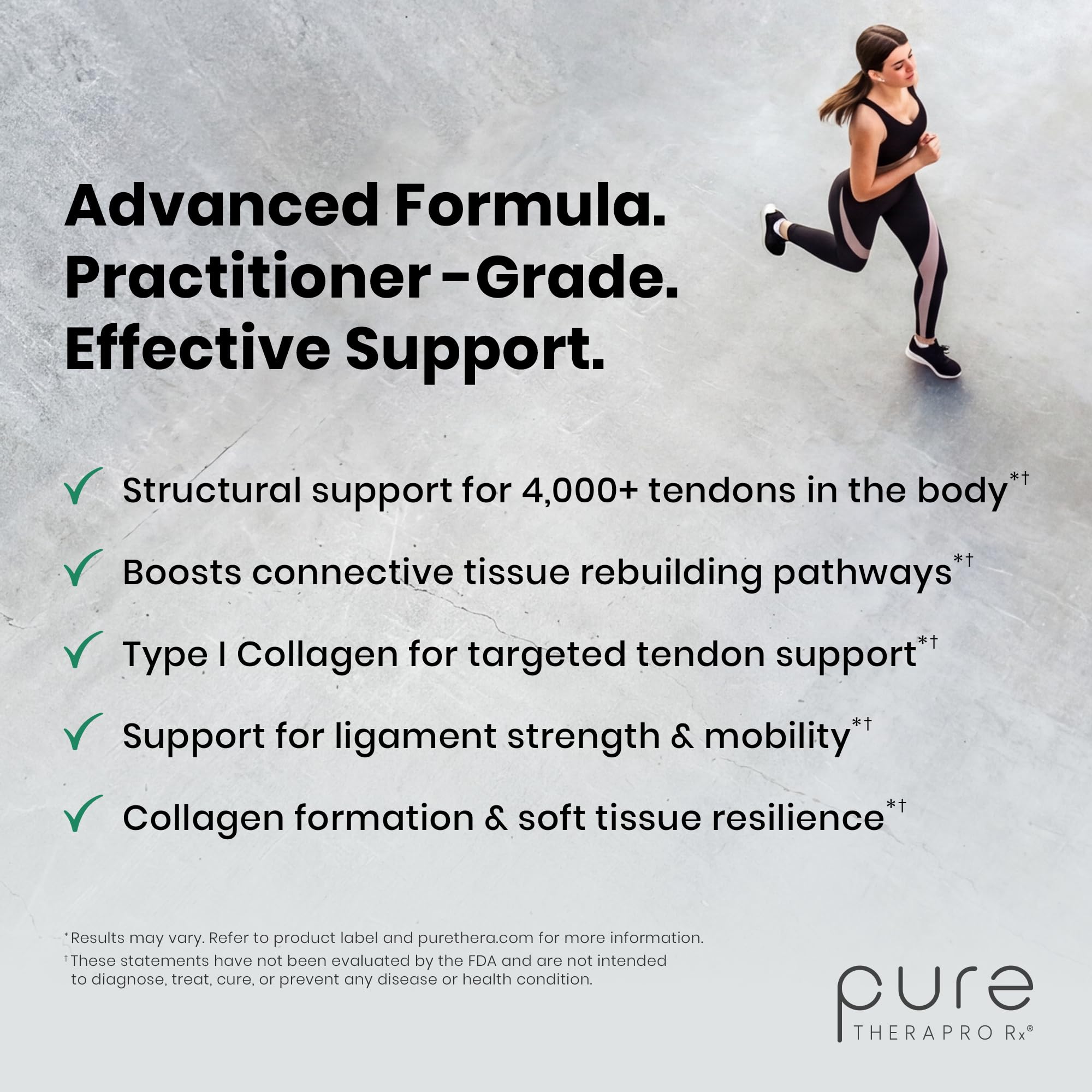 Pure Therapro Rx etiqueta nutricional legible mostrando dosis y componentes