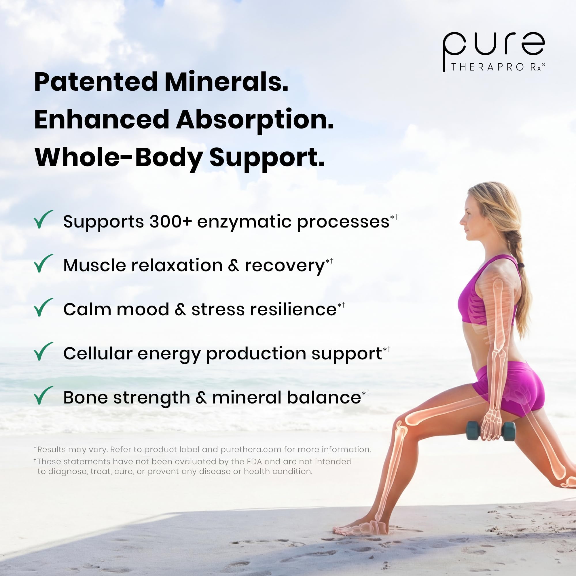 Pure Therapro Rx etiqueta nutricional con información clara y composición