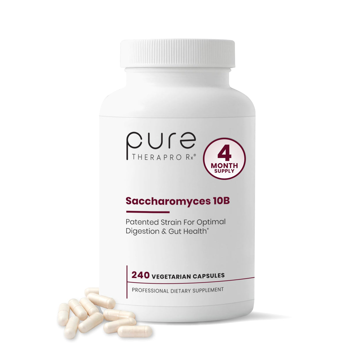 Pure TheraPro Rx frasco frontal mostrando 240 cápsulas y etiqueta clara